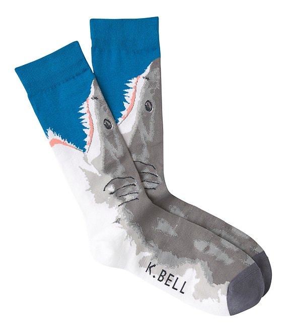 K. Bell Great White Shark Crew Socks