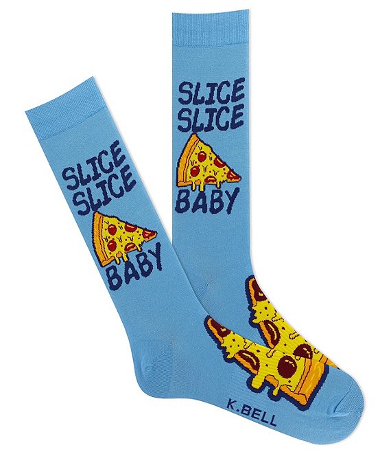 K. Bell Slice Slice Baby Pizza Crew Socks