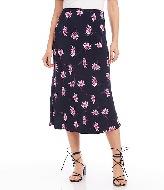 Daisy silk midi outlet skirt