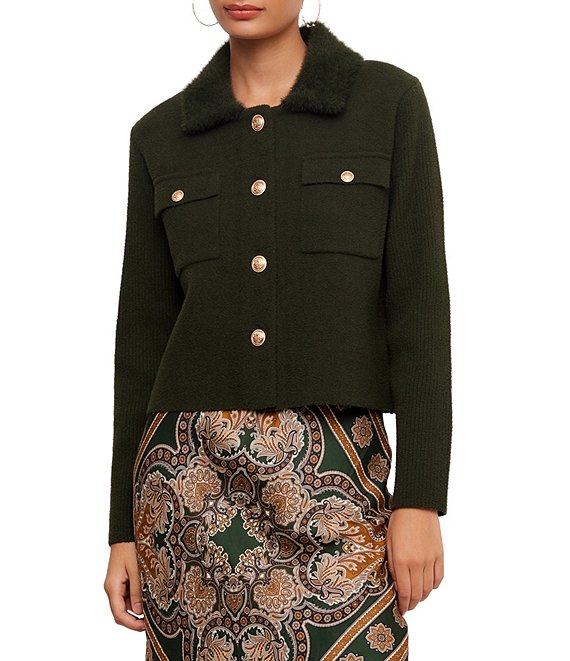 Karen Kane Collared Knit Jacket
