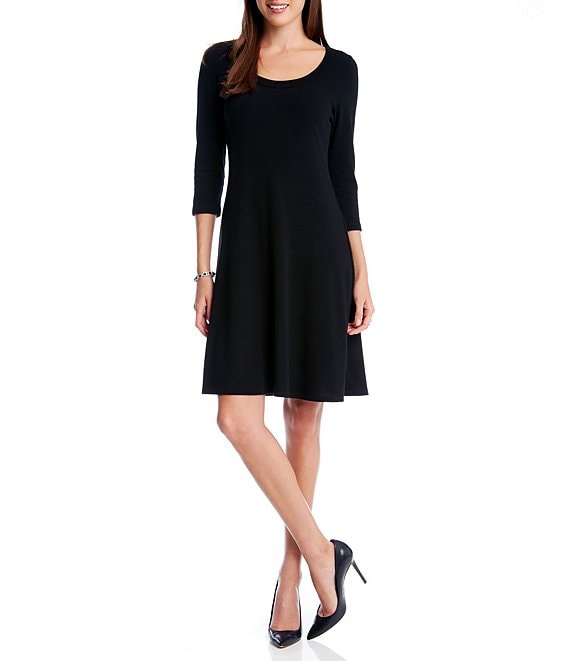 Karen Kane Knit Scoop Neck 3/4 Sleeve Sweater Dress | Dillard's