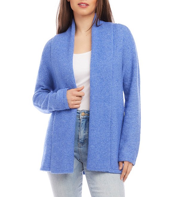 Long Sleeve Open Front Loose Fit Cardigan –