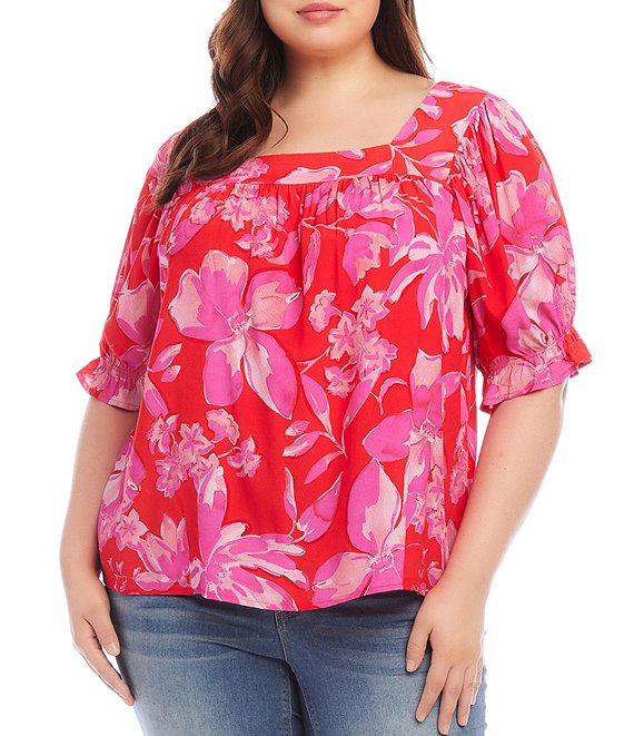 Plus size short fashion sleeve peasant s