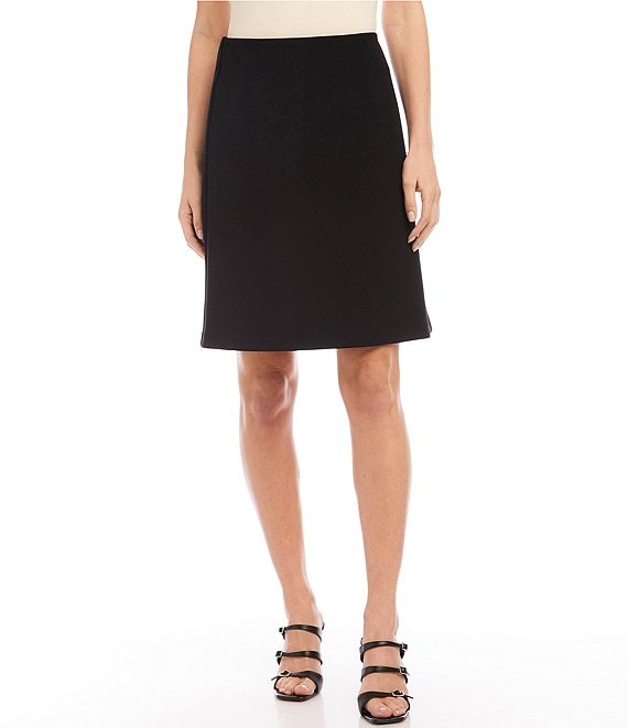 Karen Kane Solid Double Face Crepe Bias Cut A-Line Pull-On Skirt ...