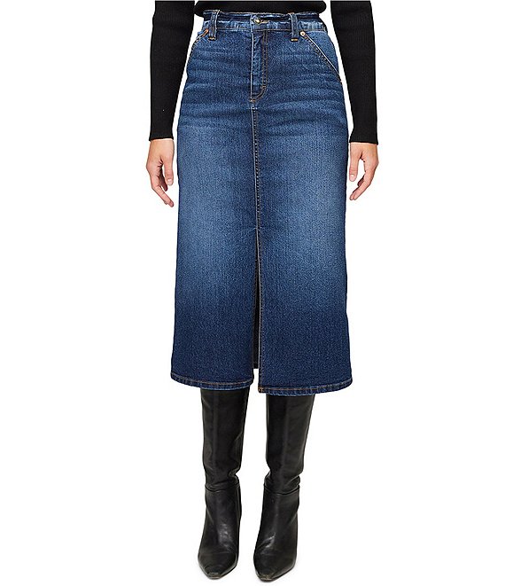 Karen Kane Stretch Denim Midi Skirt | Dillard's