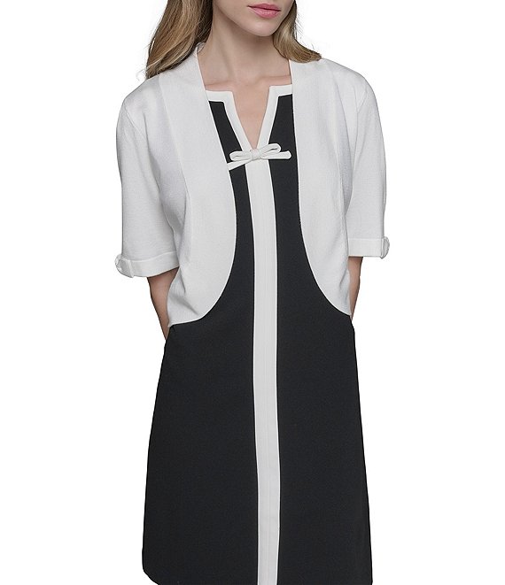 Karl Lagerfeld Mini Bow Sleeve Shrug