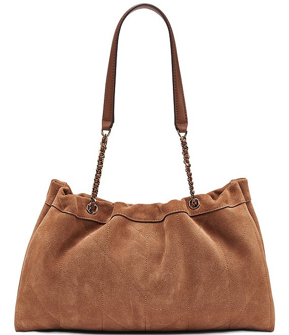 KARL LAGERFELD PARIS Amandine Suede Slouchy Shoulder Bag | Dillard's