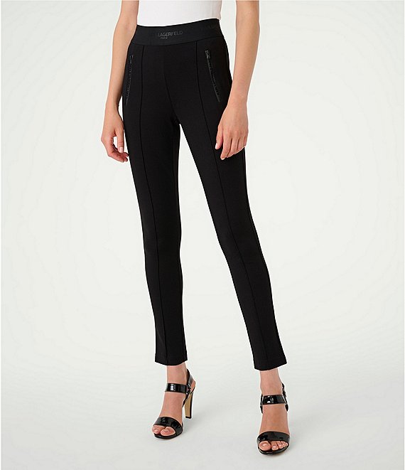 New Ladies Women Zip Black Stretchy Pull On Jeggings India