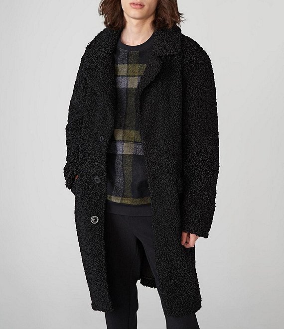 Karl Lagerfeld Paris Faux-Shearling Topcoat | Dillard's