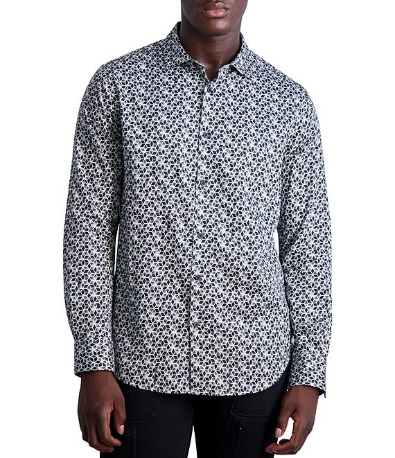 Karl Paris Geo Long-Sleeve Woven Shirt | Dillard's