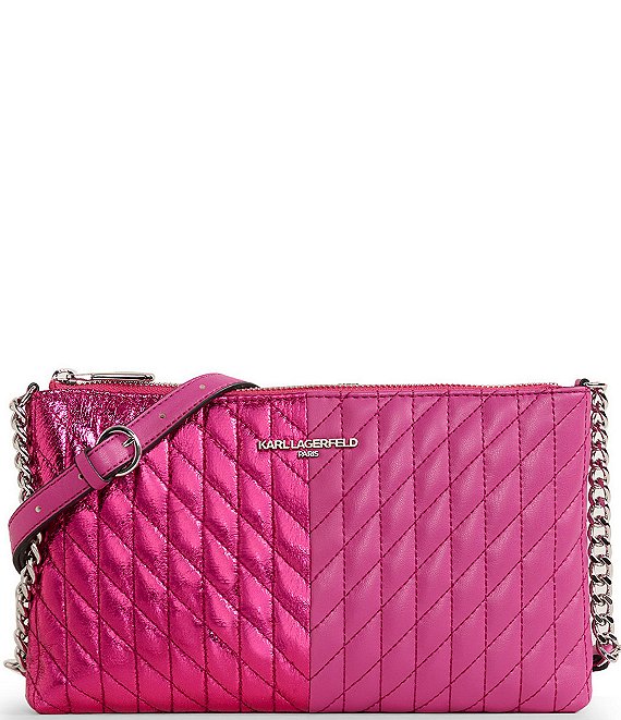 KARL LAGERFELD PARIS Karolina Cactus Flower Quilted Crossbody Bag