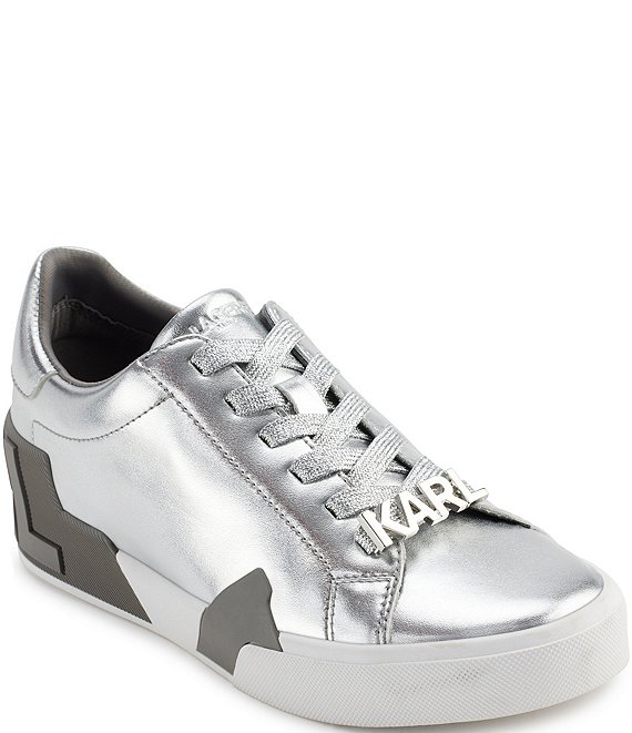 Metallic leather sneakers online