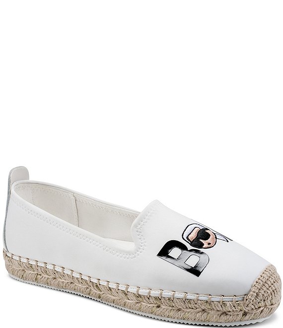 KARL LAGERFELD PARIS Michaela Bonjour Neoprene Slip On Espadrilles
