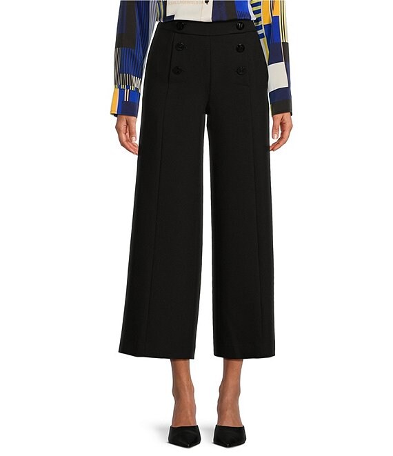 KARL LAGERFELD PARIS Sailor Button Crop Pants | Dillard's