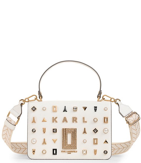 Karl Lagerfeld Paris Simone Black/Gold Crossbody Bag | MYER