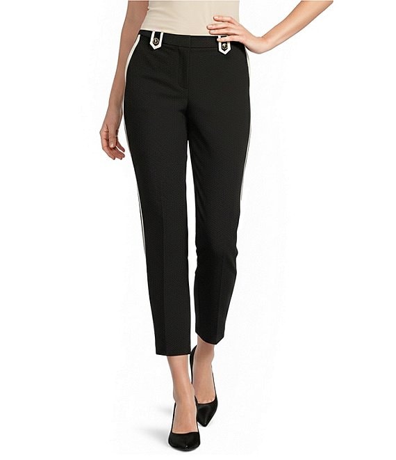 KARL LAGERFELD PARIS Woven Flat Front Ankle Length Coordinating Pants
