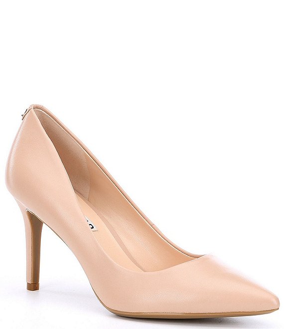Color:Nude - Image 1 - Royale Pointed Toe Leather Pumps