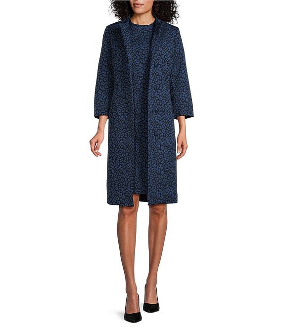 Nipon Boutique Animal Print Jacquard Topper Jacket Dress Set | Dillard's