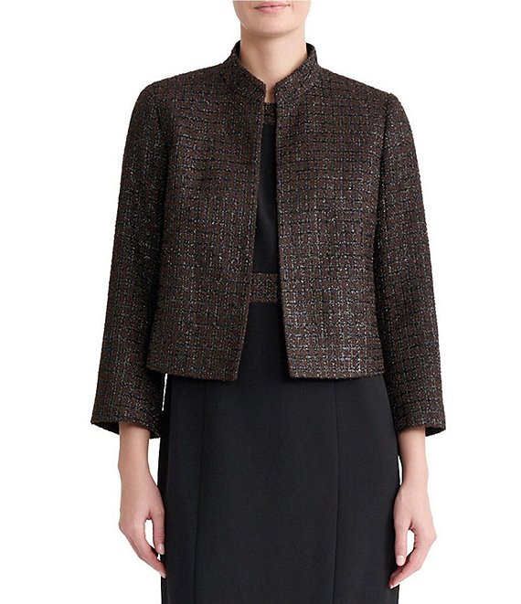 Kasper Bell Sleeve Tweed Jacket