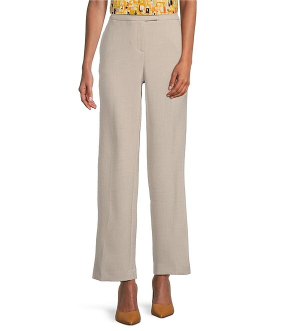 Kasper Flat Front High Waisted Extended Tab Trouser Pants | Dillard's