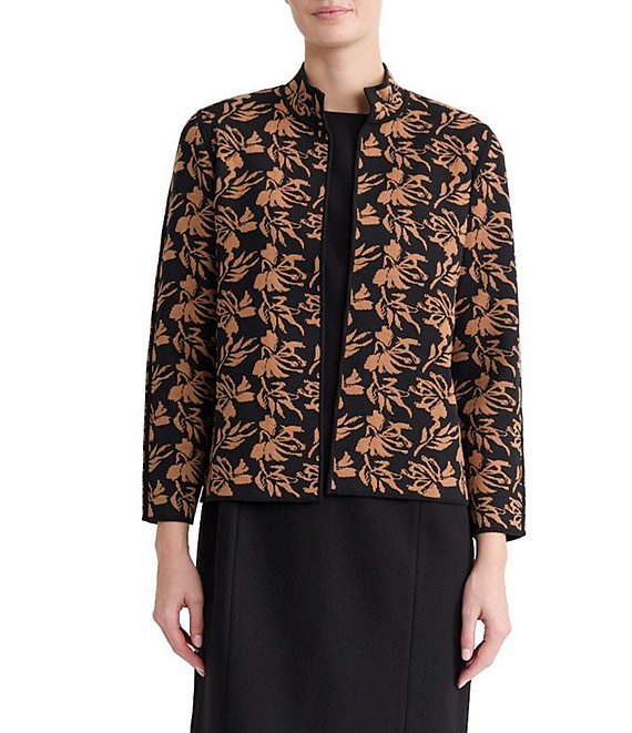 Kasper Floral Long Sleeve Cardigan