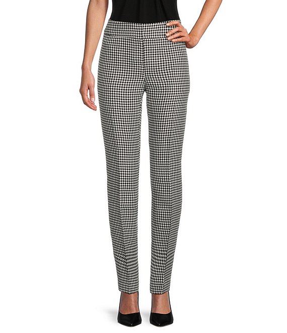 Kasper Houndstooth Flat Front Slim Fit Coordinating Fly Front Zip Pants ...