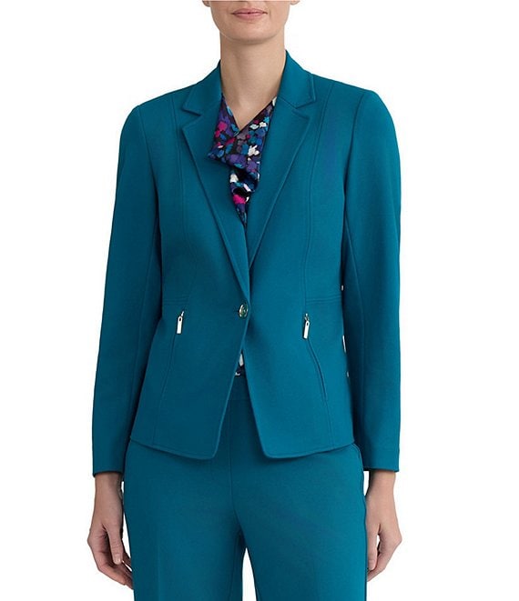 Kasper Long Sleeve One Button Blazer