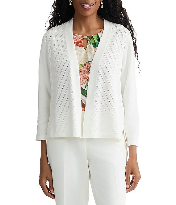Kasper Open Front Knit Cardigan