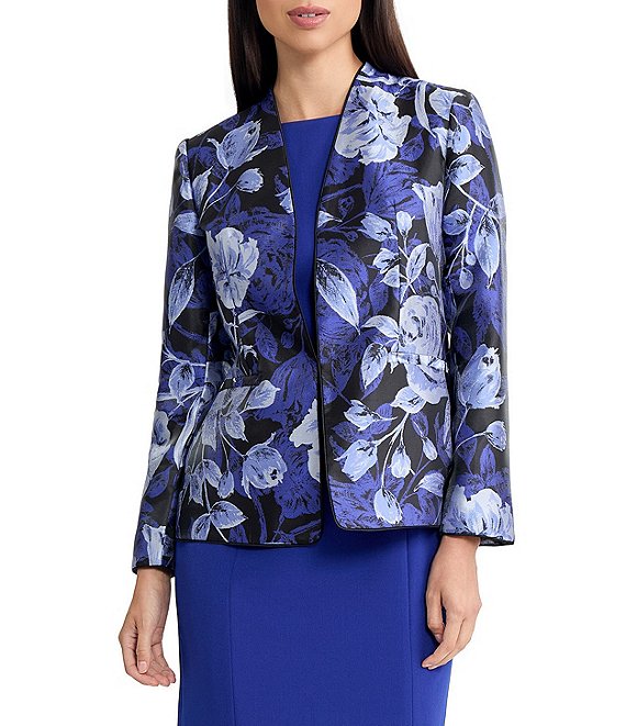 Kasper Open Front Long Sleeve Jacket