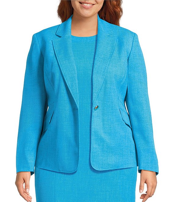 Kasper Plus One Button Notch Collar Jacket