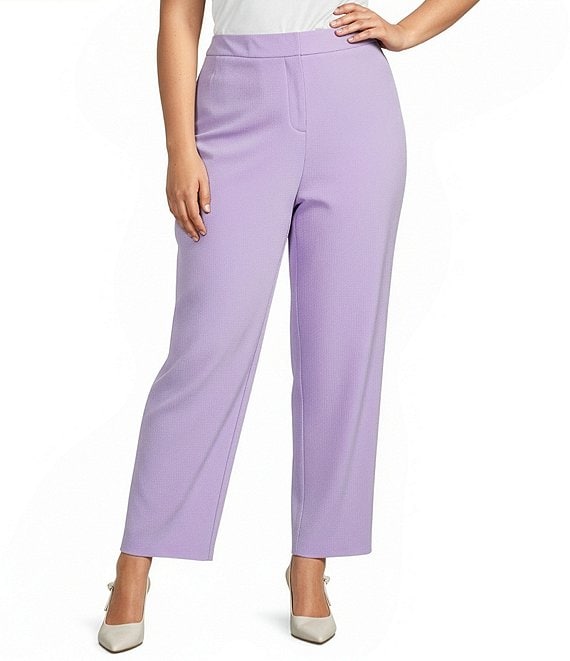 Kasper Plus Size Crepe Fly Front Trousers