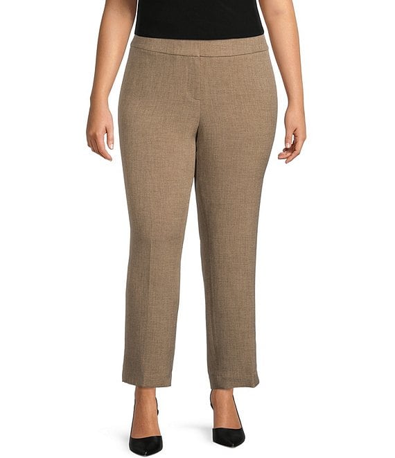 Kasper Plus Size Fly Front Slim Fit Pants | Dillard's