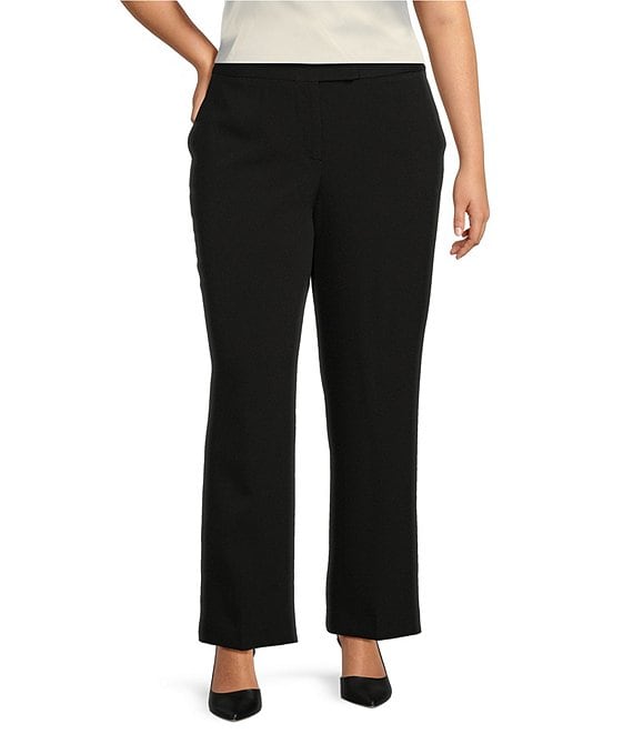 chic classic collection Womens Plus Stretch Elastic Waist Pull-On Pant :  : Clothing, Shoes & Accessories
