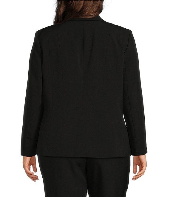 Kasper Plus Size Stretch Crepe Seamed Blazer | Dillard's