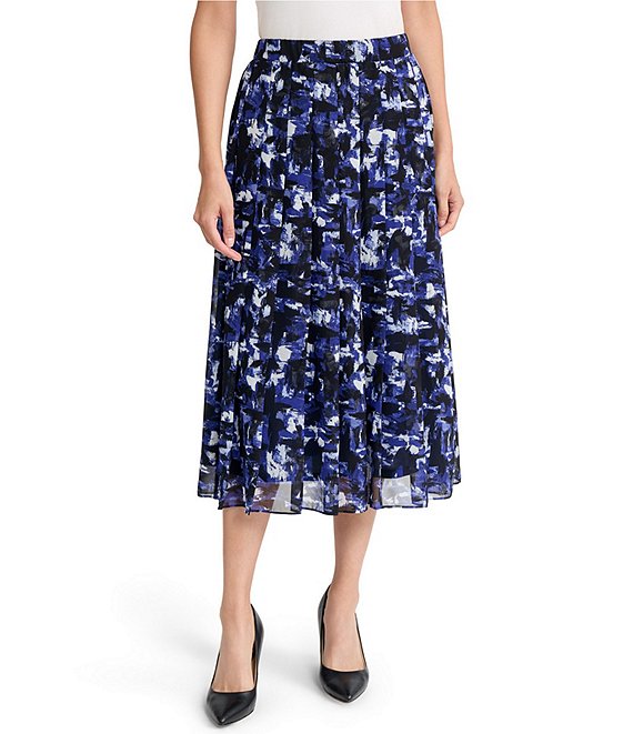 Kasper Pull On A-Line Midi Skirt