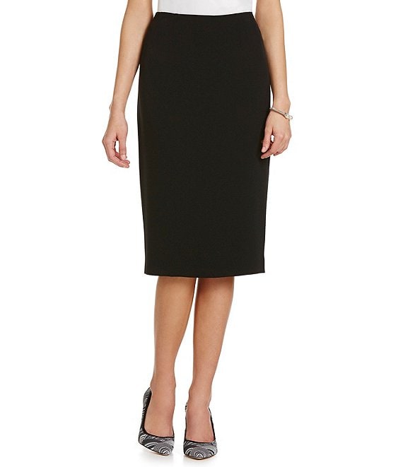 Color:Black - Image 1 - Stretch Crepe Skimmer Skirt