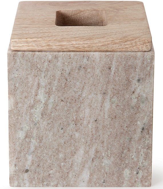 toeter japon sla Kassatex San Marino Marble & Mango Wood Tissue Box Cover | Dillard's