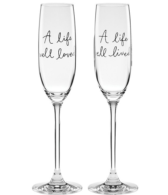 Kate Spade New York - with Love Stemless Toasting Flutes
