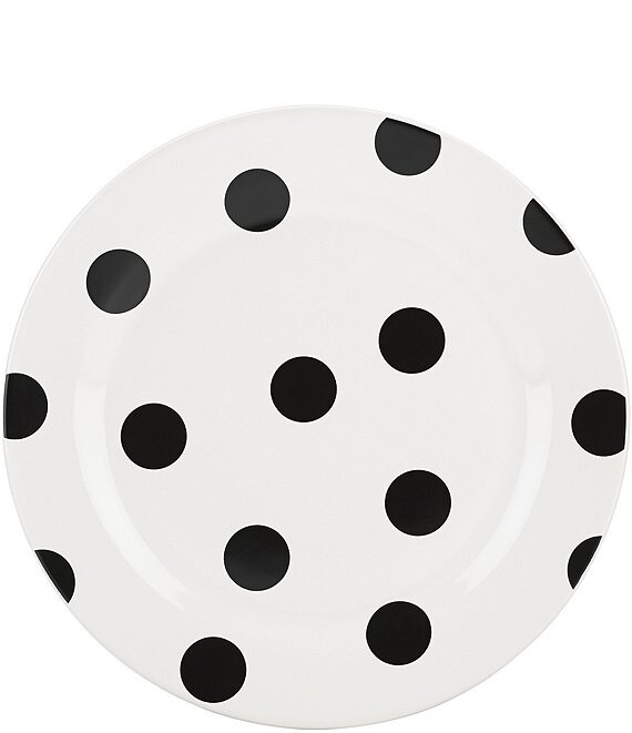 kate spade new york All in Good Taste Black Deco Dot Accent Plate |  Dillard's