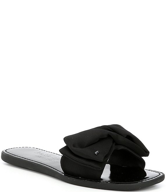 kate spade black bow flip flops