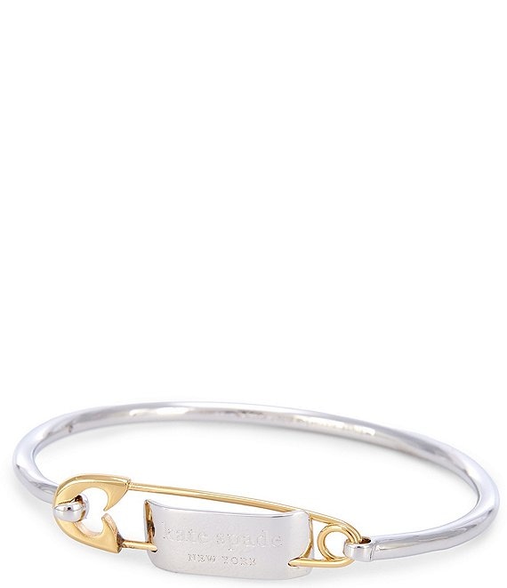 kate spade new york Bits & Baubles Sam Tag Safety Pin Bangle Bracelet