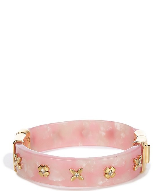 Kate Spade Gold & Pink Plaid Earrings & Bracelet Set - ShopperBoard