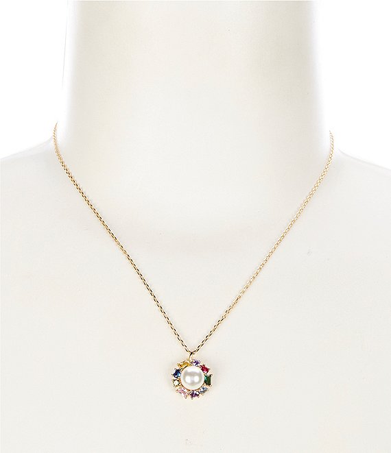 kate spade new york Candy Shop Pearl Halo Short Pendant Necklace | Dillard's