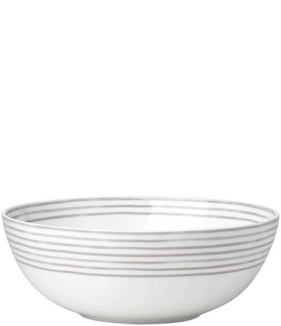 Color:Grey Serv - Image 1 - Charlotte Street Striped Porcelain Serving Bowl