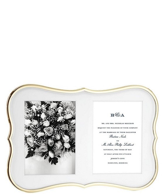 kate spade new york Crown Point Gold Double Invitation Picture Frame