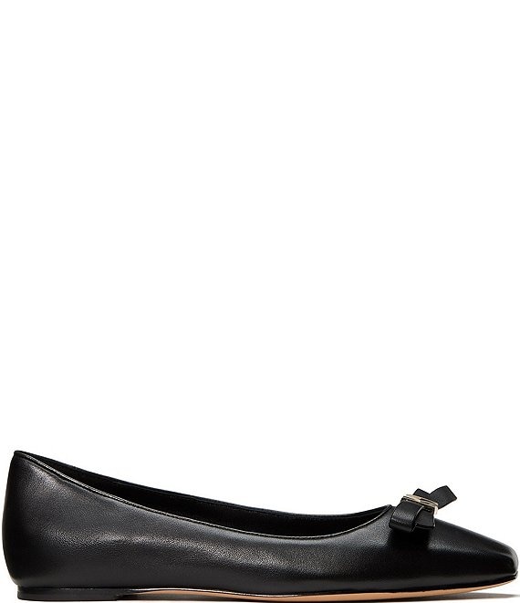 kate spade new york Deco Bow Leather Flats