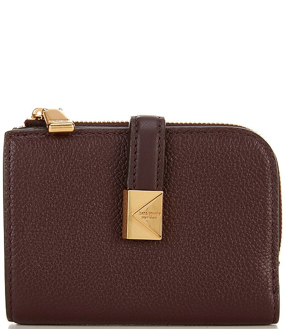 kate spade new york Deco Leather Small Compact Wallet, Blackberry Jam - Image 1