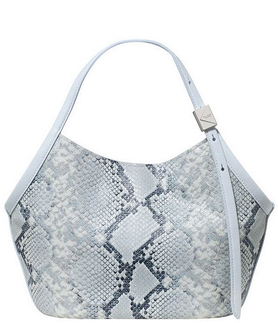 kate spade new york Deco Snake Embossed Leather Small Tulip Handle Tote Bag