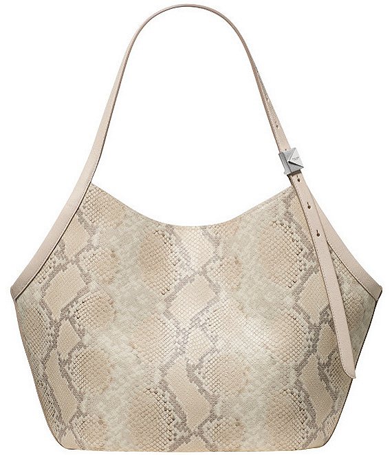 kate spade new york Deco Snake Embossed Leather Tulip Handle Tote Bag