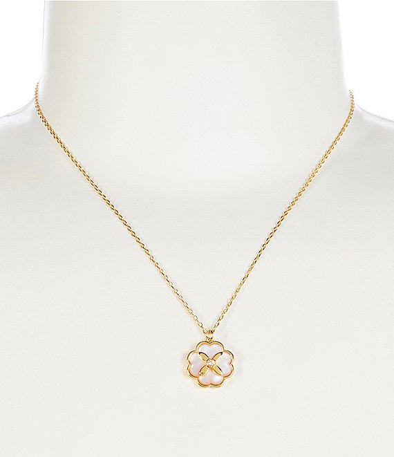 Kate Spade Signature Spade Mini Pendant Necklace Blush Multi Gold Plated  NWT | eBay